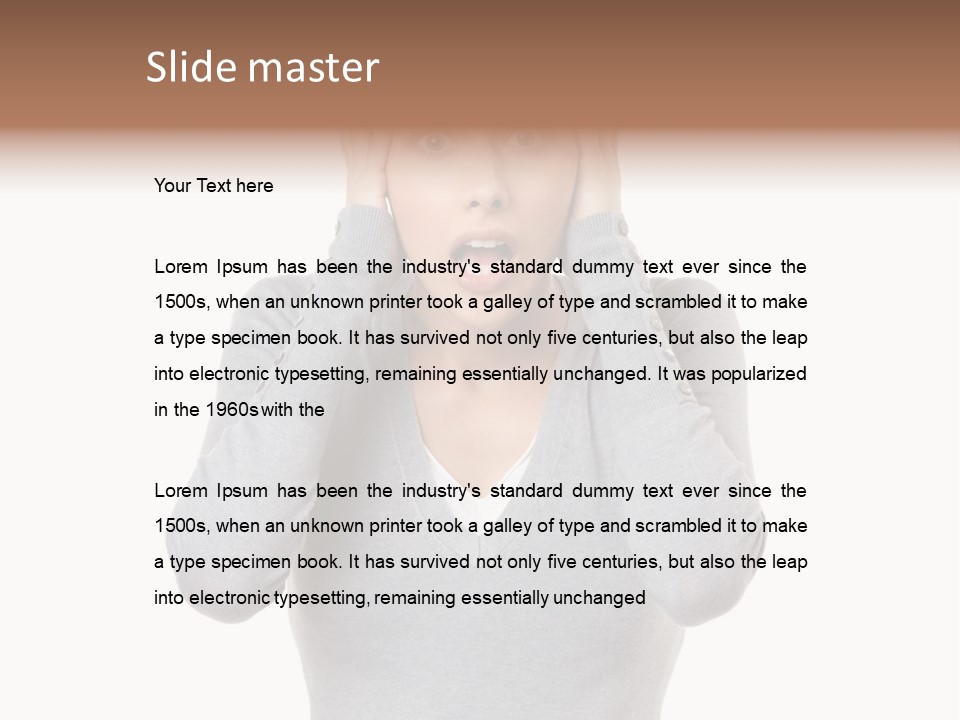 Hands Female Tension PowerPoint Template