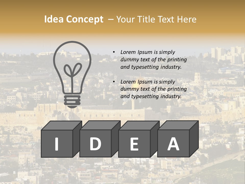 Holy Land Palestine Muslim PowerPoint Template