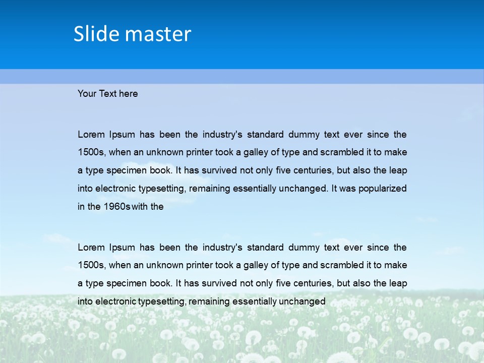 Dandelion Vibrant May PowerPoint Template