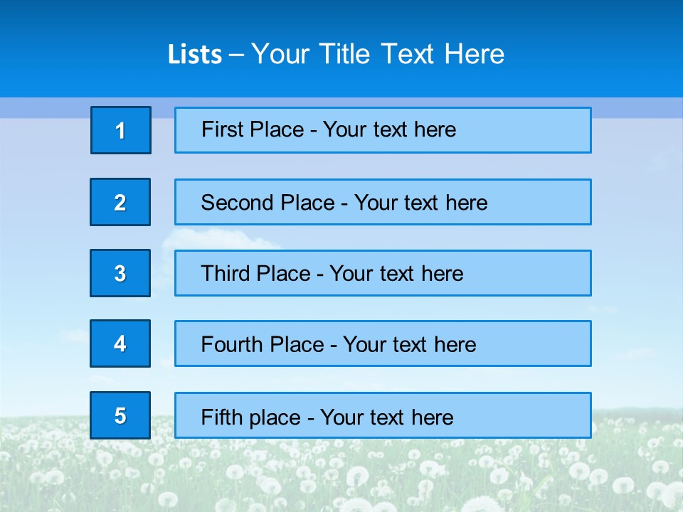 Dandelion Vibrant May PowerPoint Template