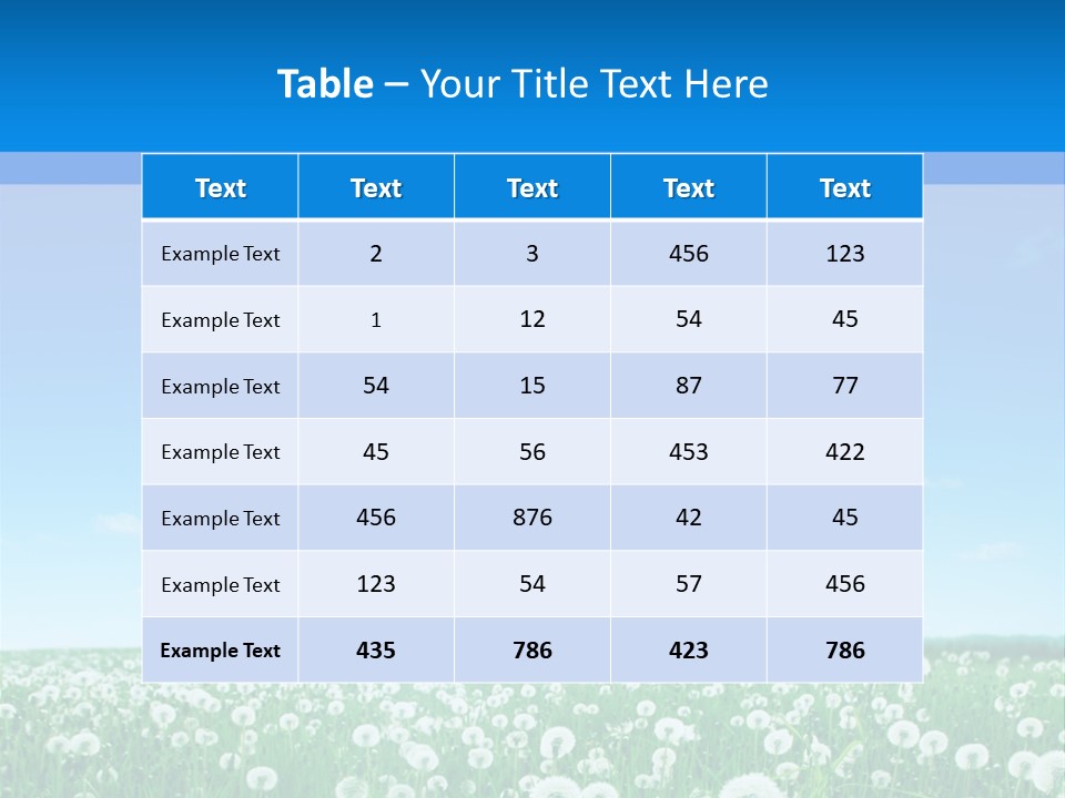 Dandelion Vibrant May PowerPoint Template