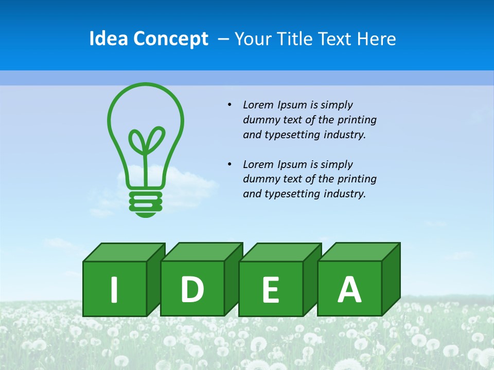 Dandelion Vibrant May PowerPoint Template