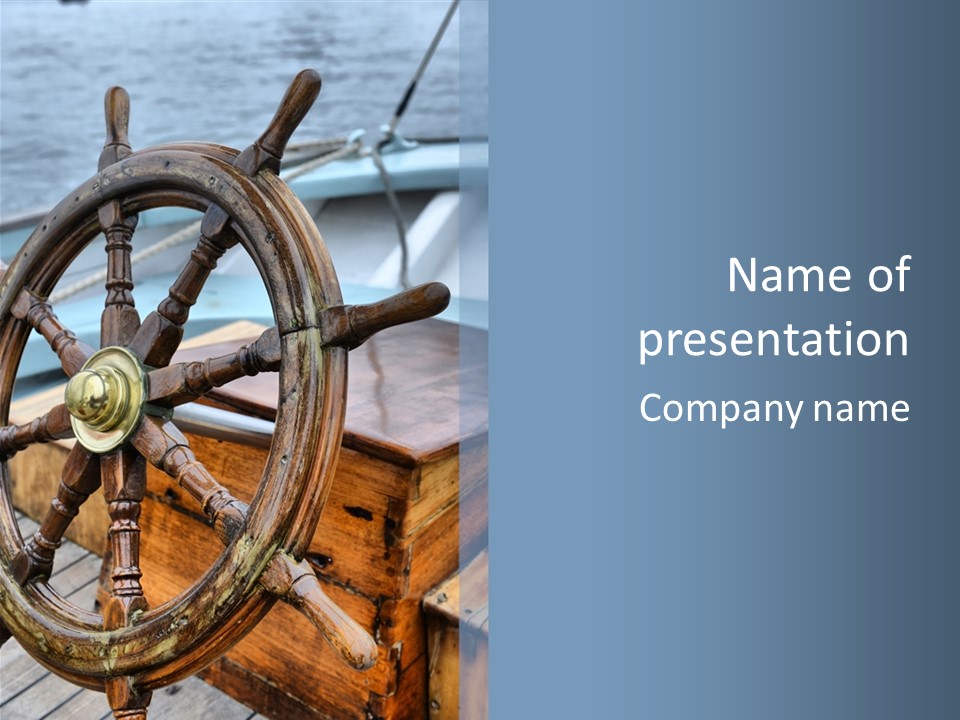 Circle Shipping Sea PowerPoint Template
