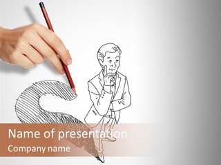 Graphic Male Drawing PowerPoint Template