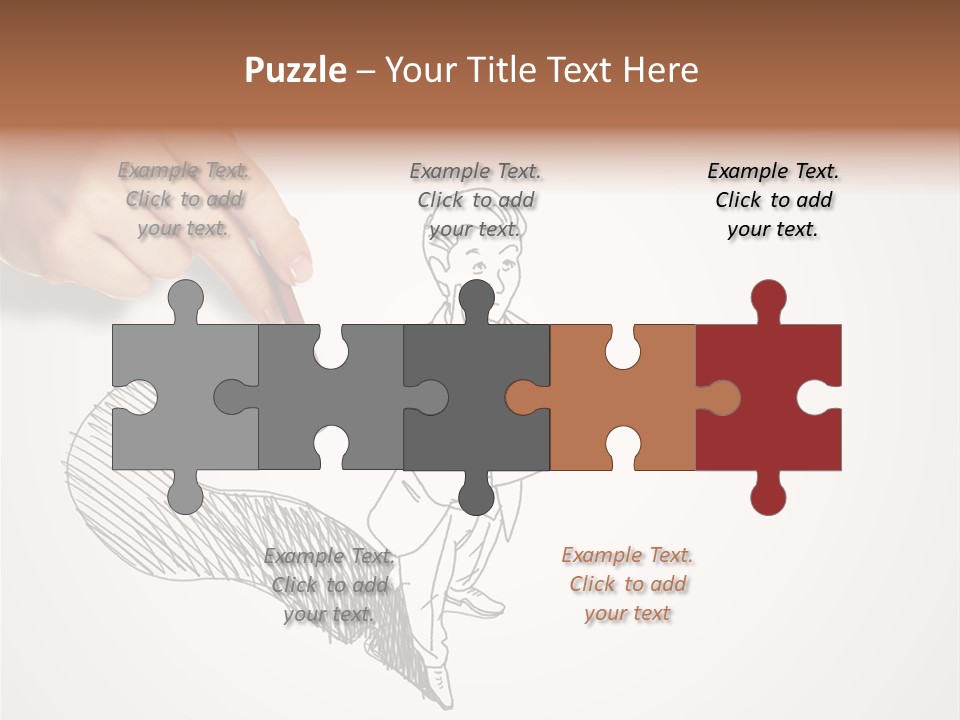 Graphic Male Drawing PowerPoint Template