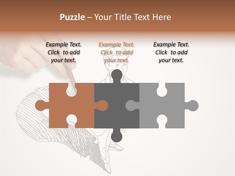 Graphic Male Drawing PowerPoint Template