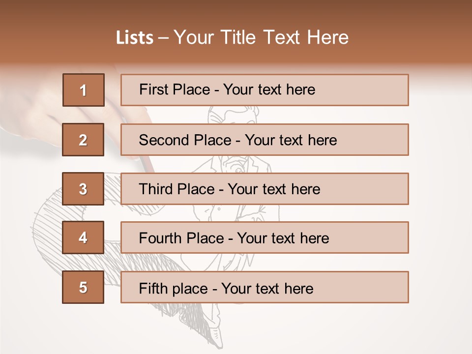 Graphic Male Drawing PowerPoint Template