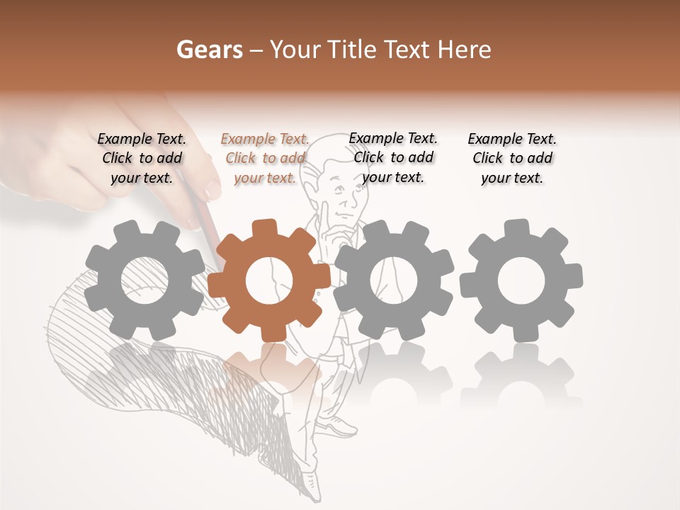 Graphic Male Drawing PowerPoint Template