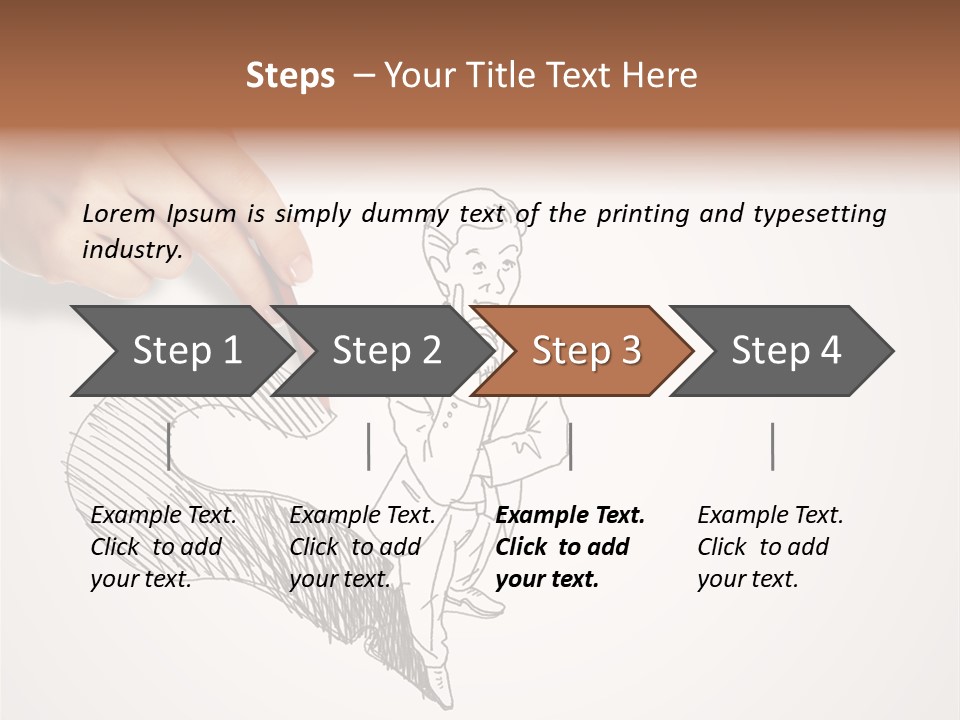 Graphic Male Drawing PowerPoint Template