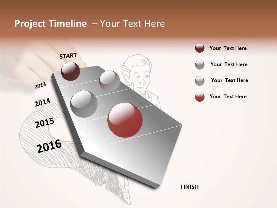 Graphic Male Drawing PowerPoint Template