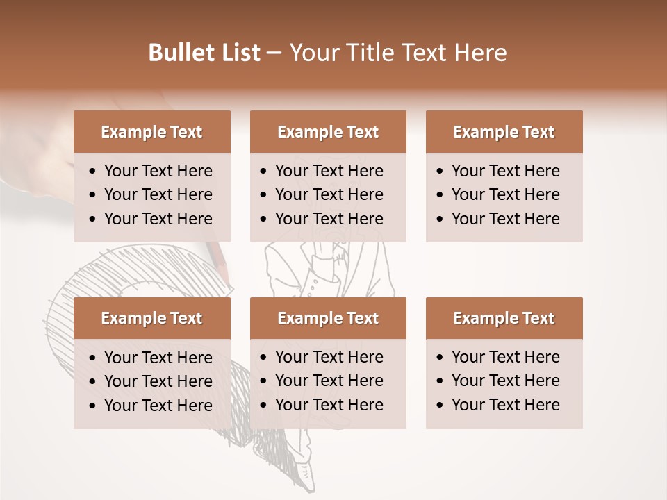 Graphic Male Drawing PowerPoint Template