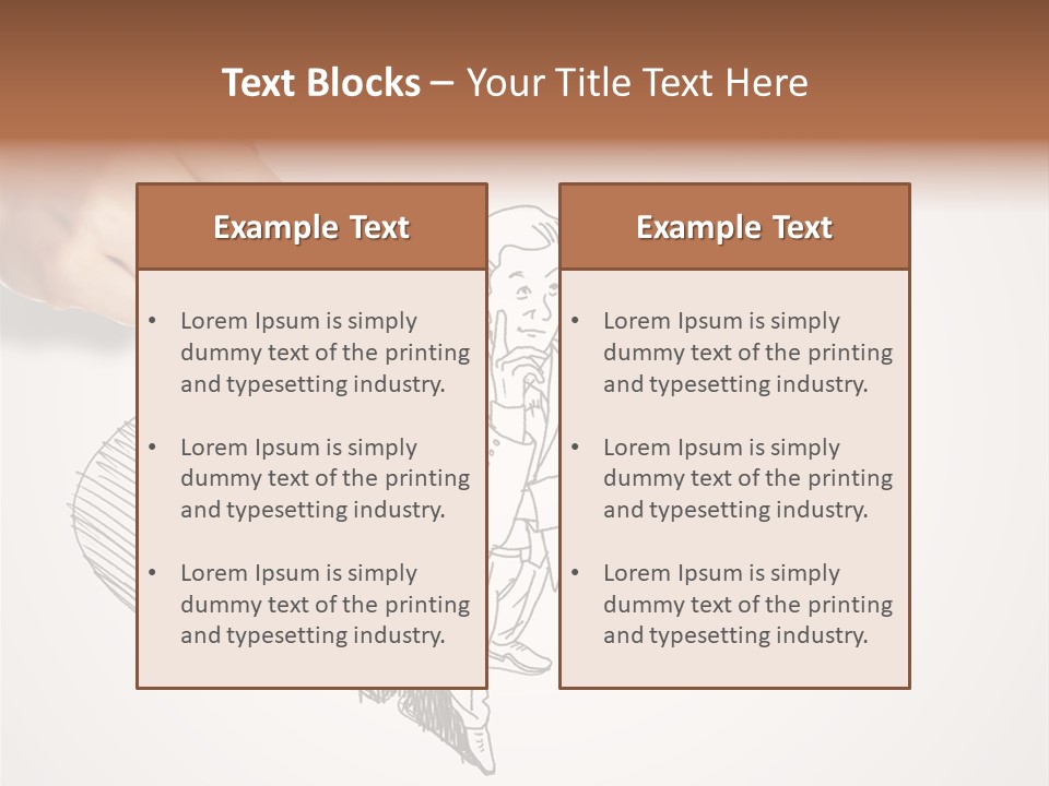 Graphic Male Drawing PowerPoint Template