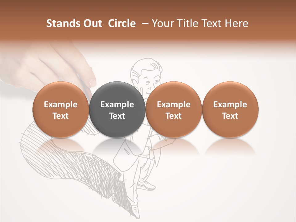 Graphic Male Drawing PowerPoint Template