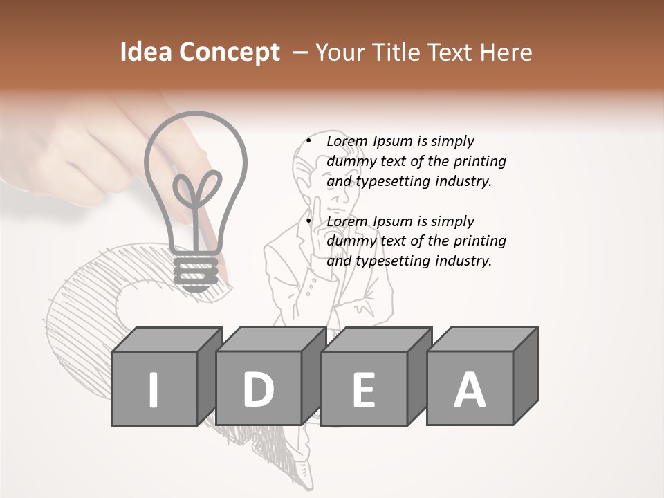 Graphic Male Drawing PowerPoint Template
