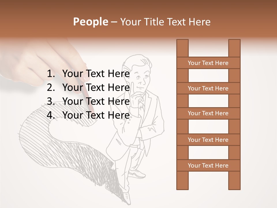 Graphic Male Drawing PowerPoint Template