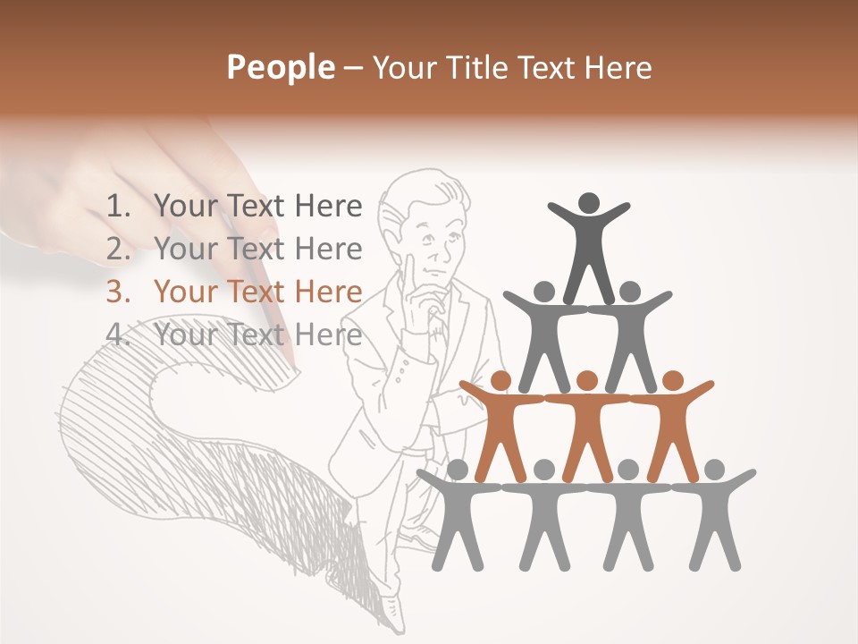 Graphic Male Drawing PowerPoint Template