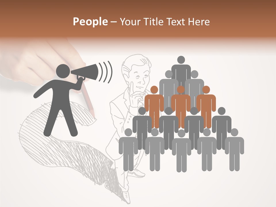 Graphic Male Drawing PowerPoint Template