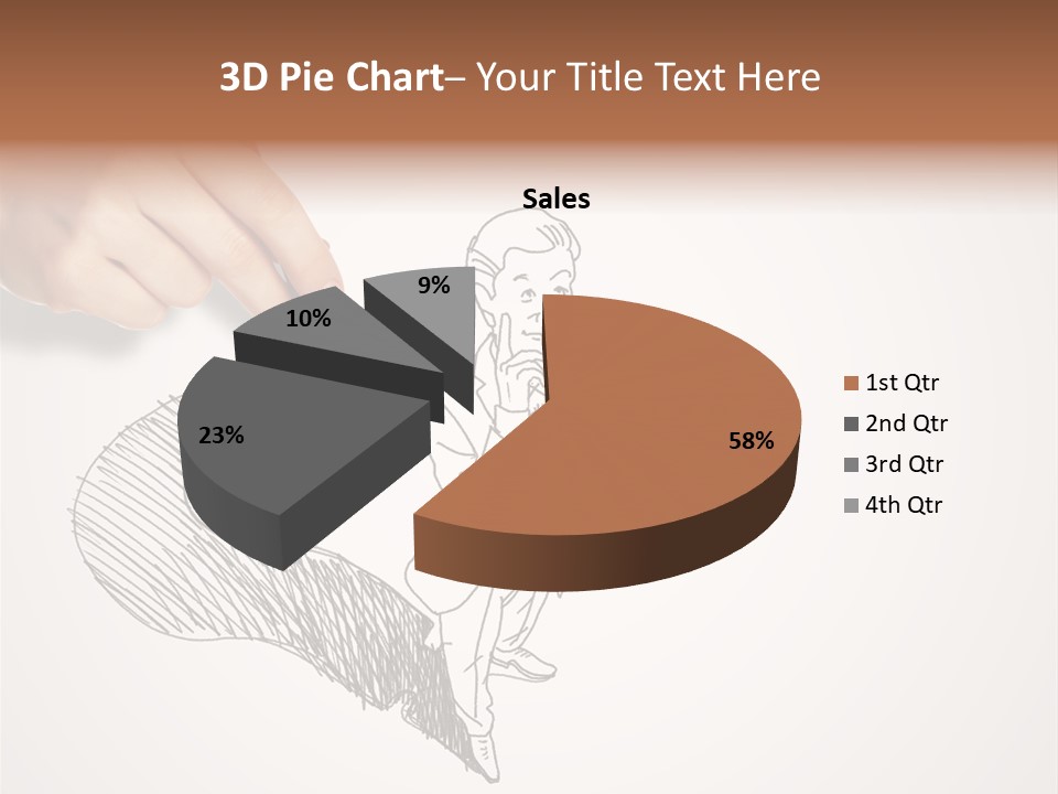 Graphic Male Drawing PowerPoint Template