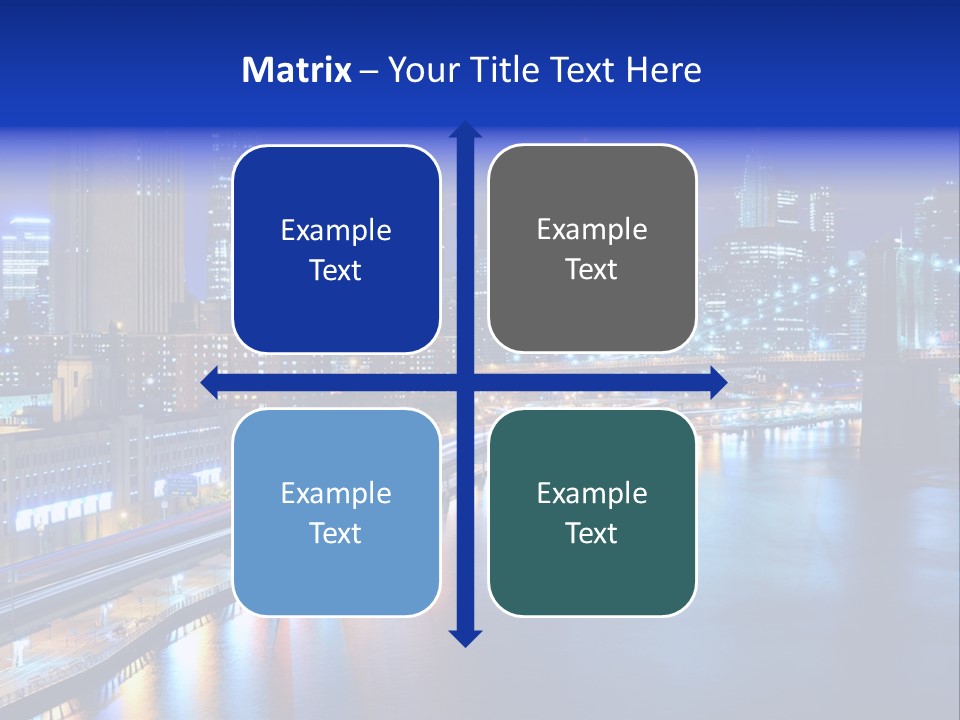 Tourist Attraction Twilight New York PowerPoint Template