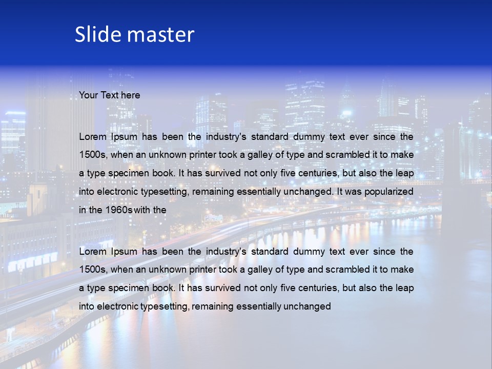 Tourist Attraction Twilight New York PowerPoint Template