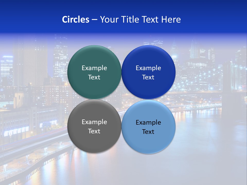 Tourist Attraction Twilight New York PowerPoint Template