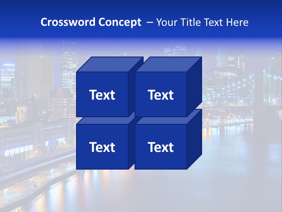 Tourist Attraction Twilight New York PowerPoint Template