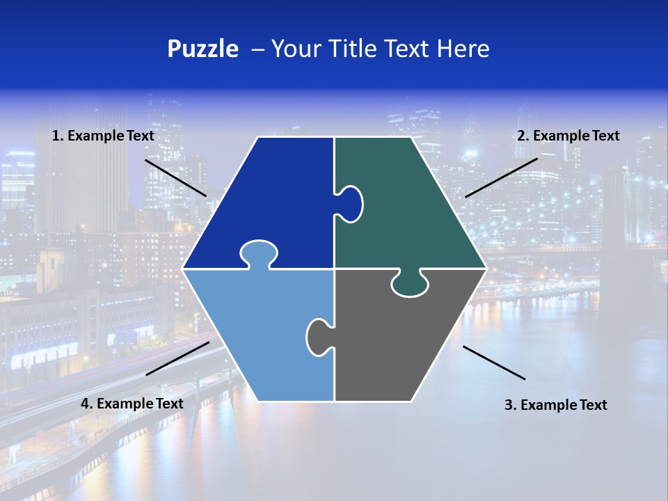 Tourist Attraction Twilight New York PowerPoint Template