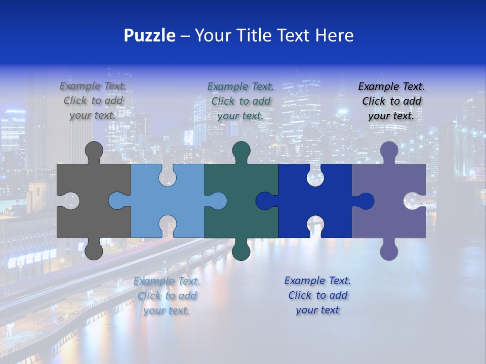 Tourist Attraction Twilight New York PowerPoint Template