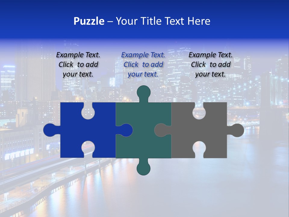 Tourist Attraction Twilight New York PowerPoint Template