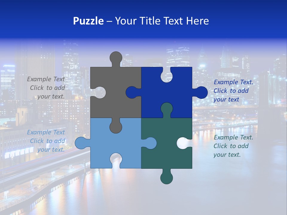 Tourist Attraction Twilight New York PowerPoint Template