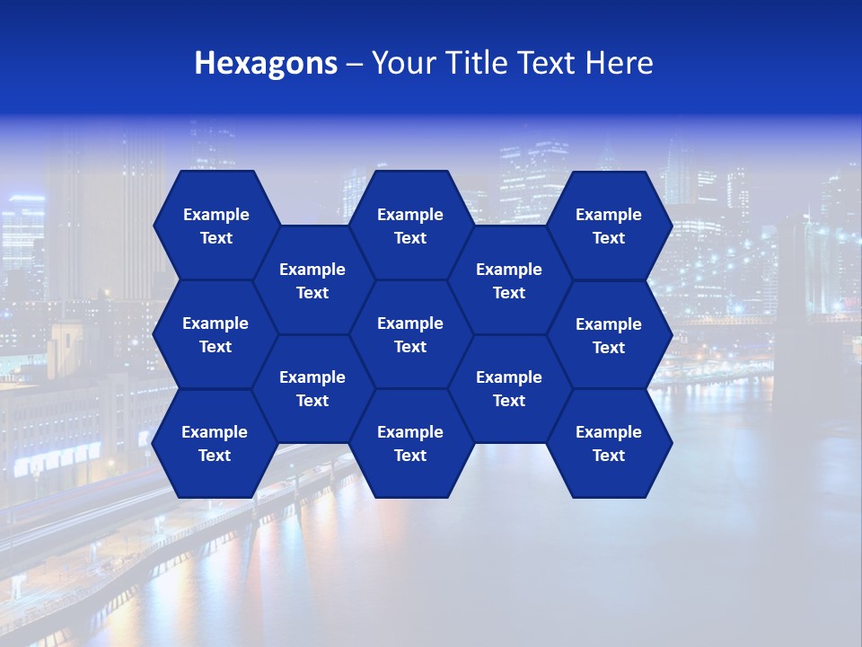 Tourist Attraction Twilight New York PowerPoint Template