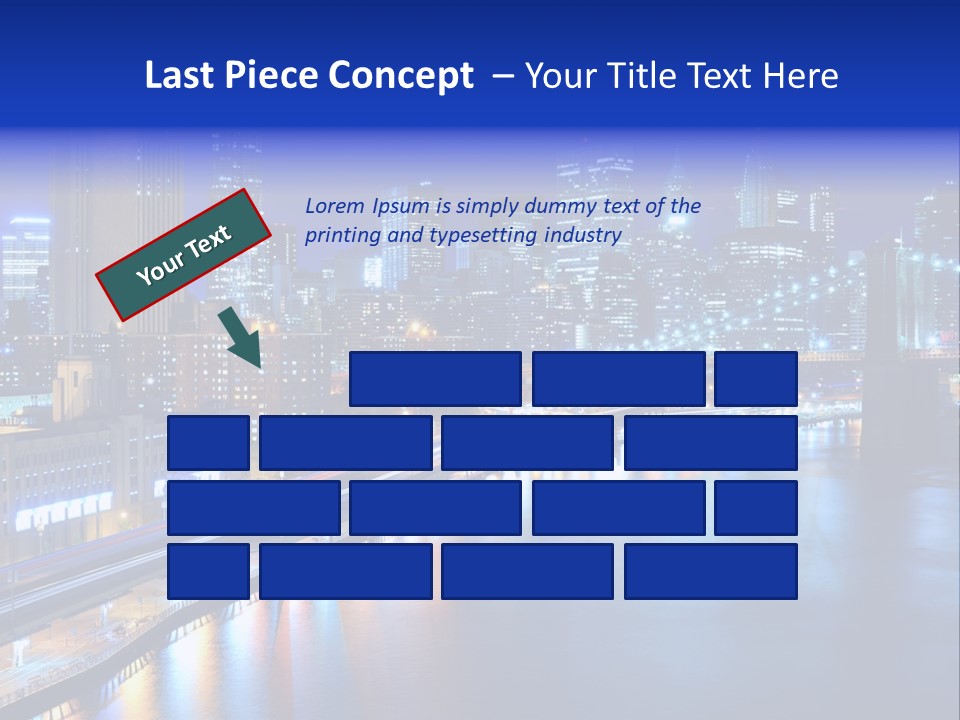 Tourist Attraction Twilight New York PowerPoint Template