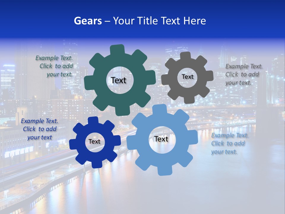 Tourist Attraction Twilight New York PowerPoint Template