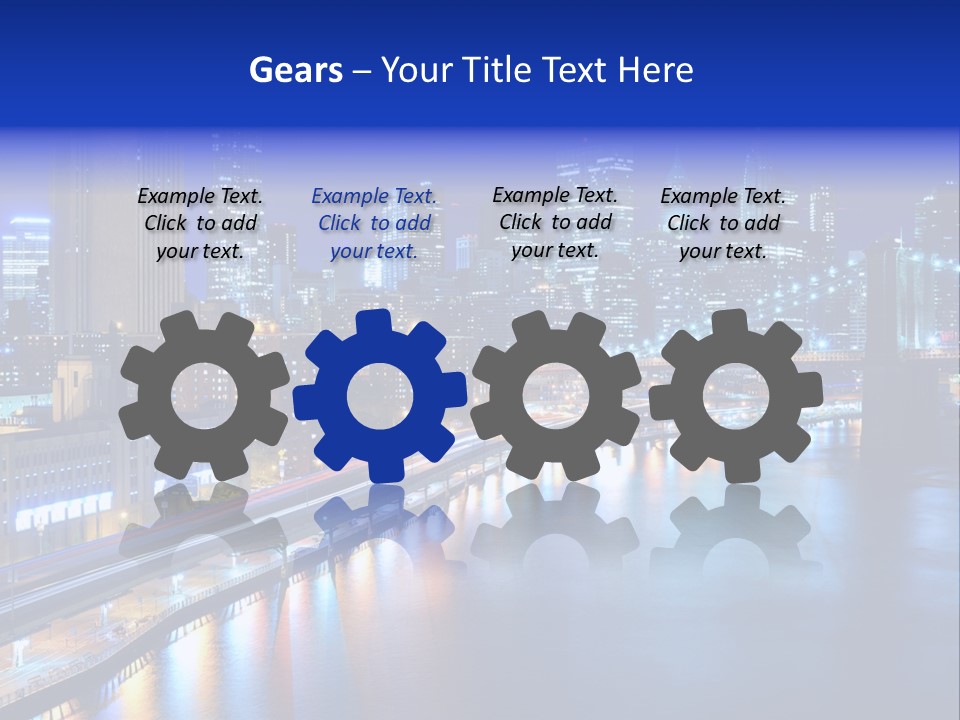 Tourist Attraction Twilight New York PowerPoint Template