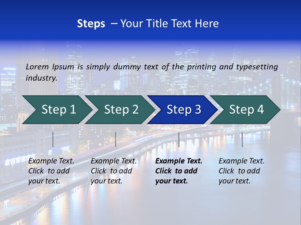Tourist Attraction Twilight New York PowerPoint Template