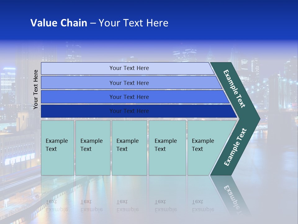 Tourist Attraction Twilight New York PowerPoint Template