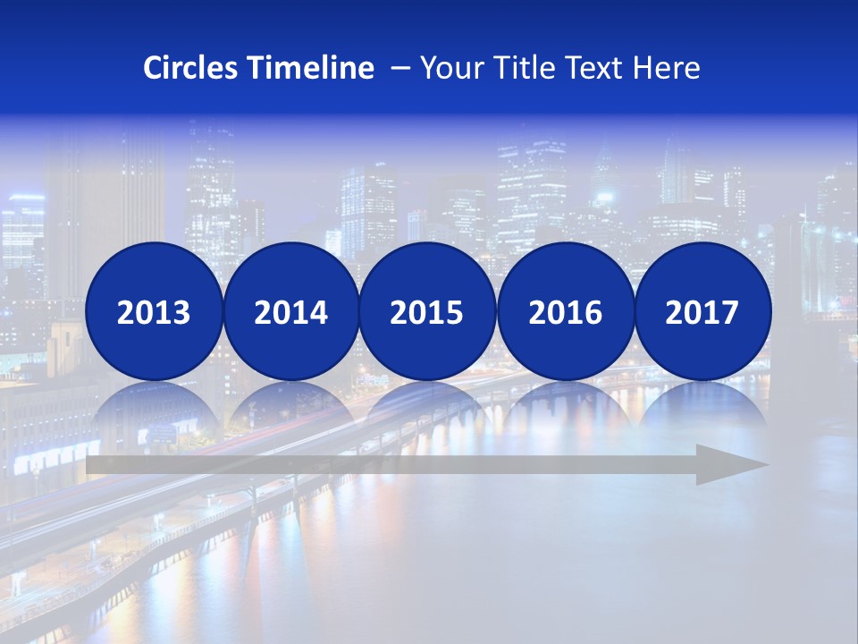 Tourist Attraction Twilight New York PowerPoint Template