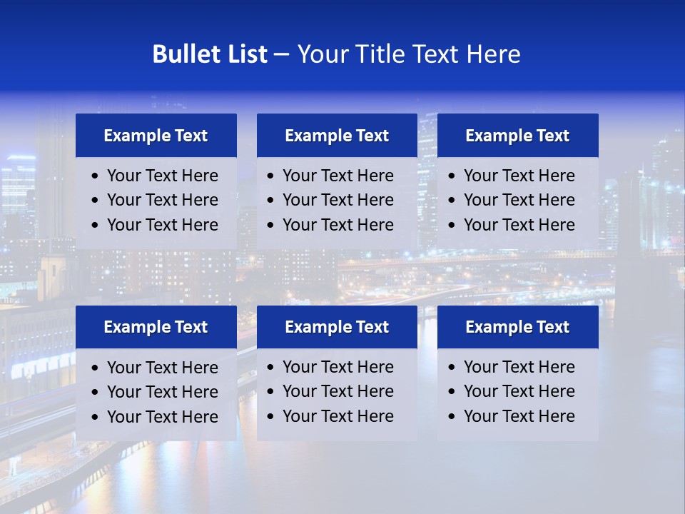 Tourist Attraction Twilight New York PowerPoint Template