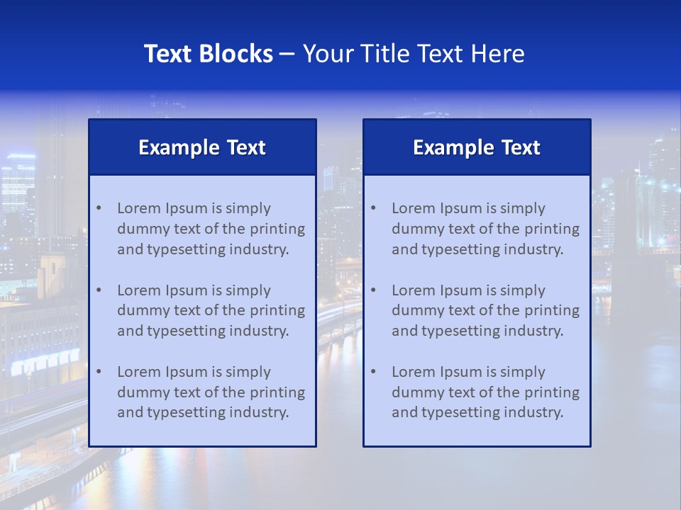 Tourist Attraction Twilight New York PowerPoint Template