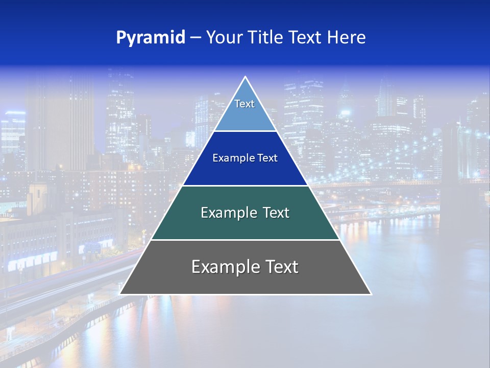 Tourist Attraction Twilight New York PowerPoint Template