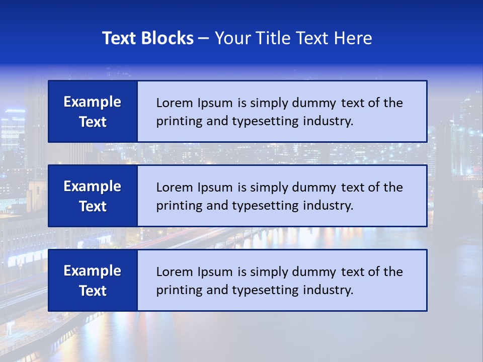 Tourist Attraction Twilight New York PowerPoint Template