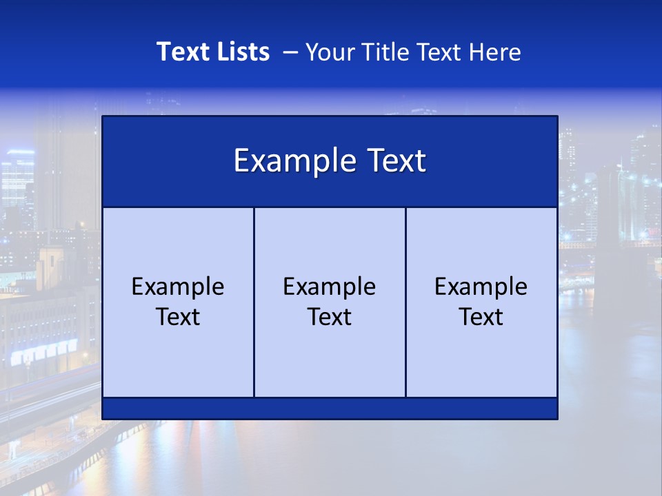 Tourist Attraction Twilight New York PowerPoint Template