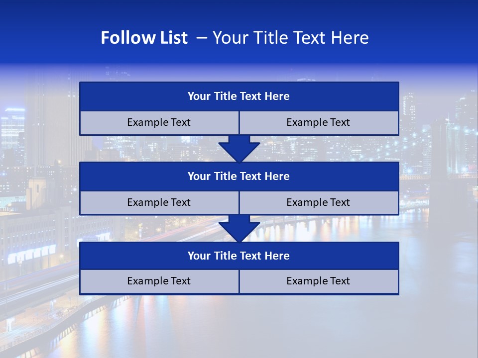 Tourist Attraction Twilight New York PowerPoint Template