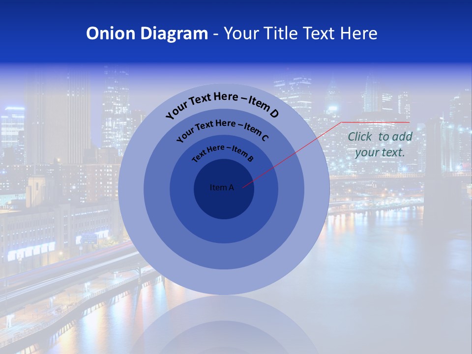 Tourist Attraction Twilight New York PowerPoint Template