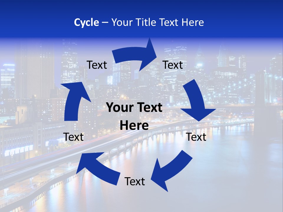 Tourist Attraction Twilight New York PowerPoint Template