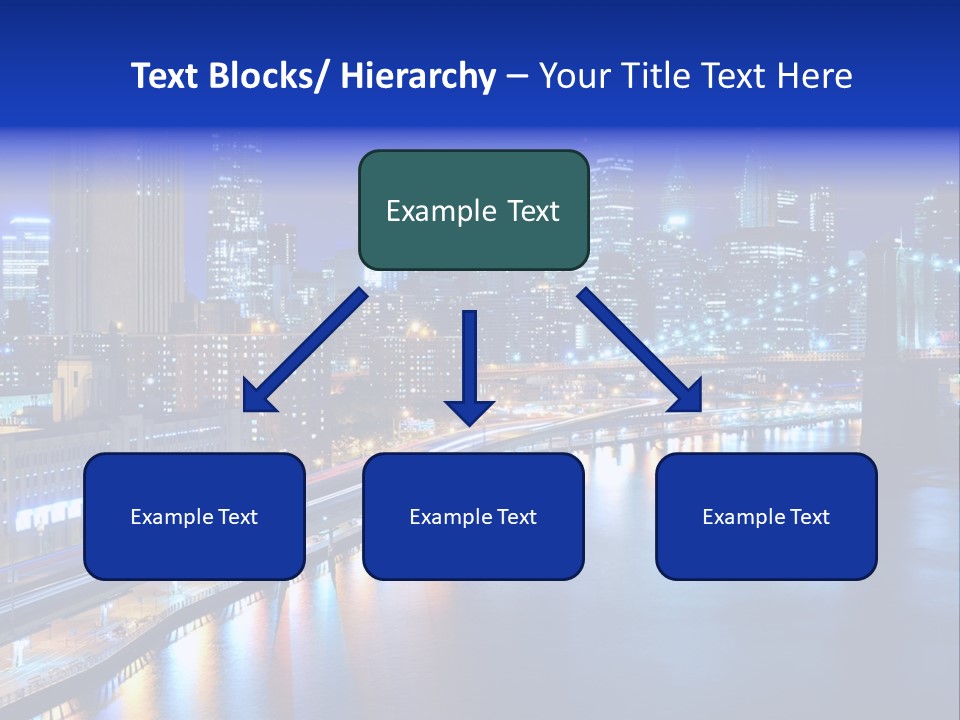 Tourist Attraction Twilight New York PowerPoint Template