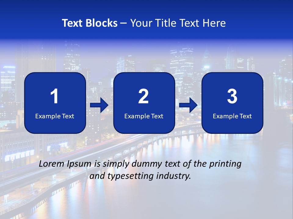 Tourist Attraction Twilight New York PowerPoint Template