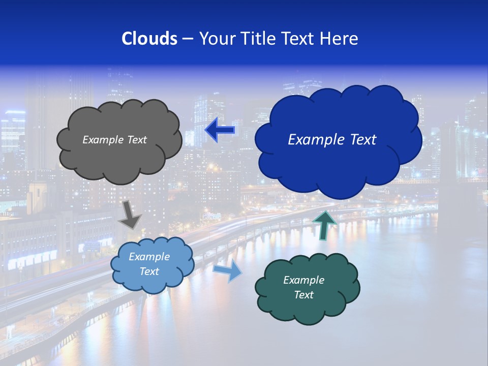 Tourist Attraction Twilight New York PowerPoint Template