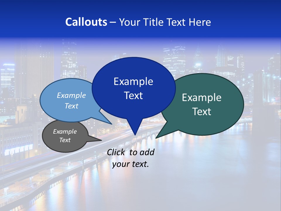 Tourist Attraction Twilight New York PowerPoint Template