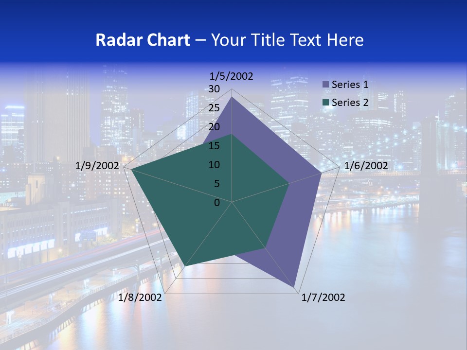Tourist Attraction Twilight New York PowerPoint Template